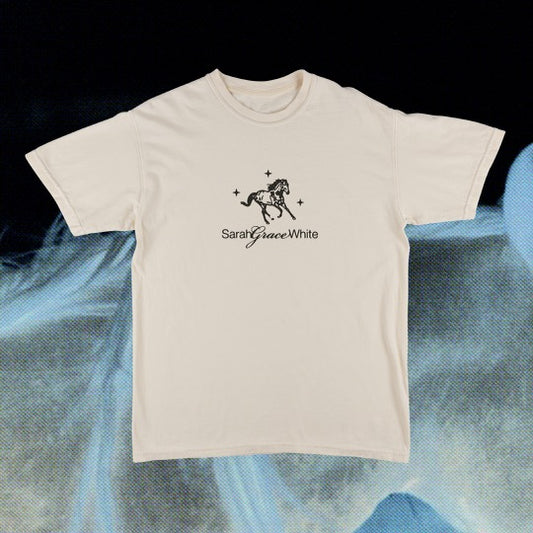 Horse Logo T-Shirt in Bone
